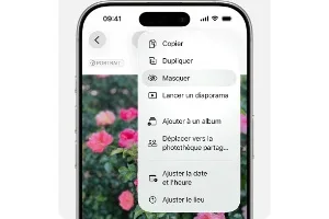 Comment masquer des photos sur iPhone ios 26