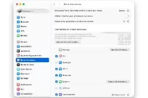 afficher ou masquer les icones de la Barre des menus sous macOS Tahoe 26