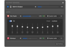 finetune mac melangeur audio egaliseur