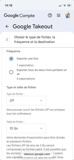 migrer donnees google