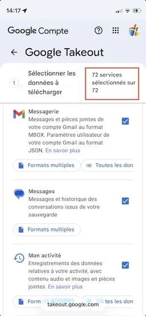 quitter google et recuperer ses donnees