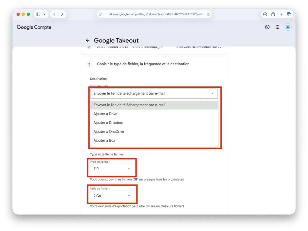 takeout google lien de telechargement