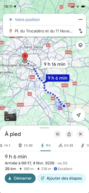 tuto mode pieton google maps