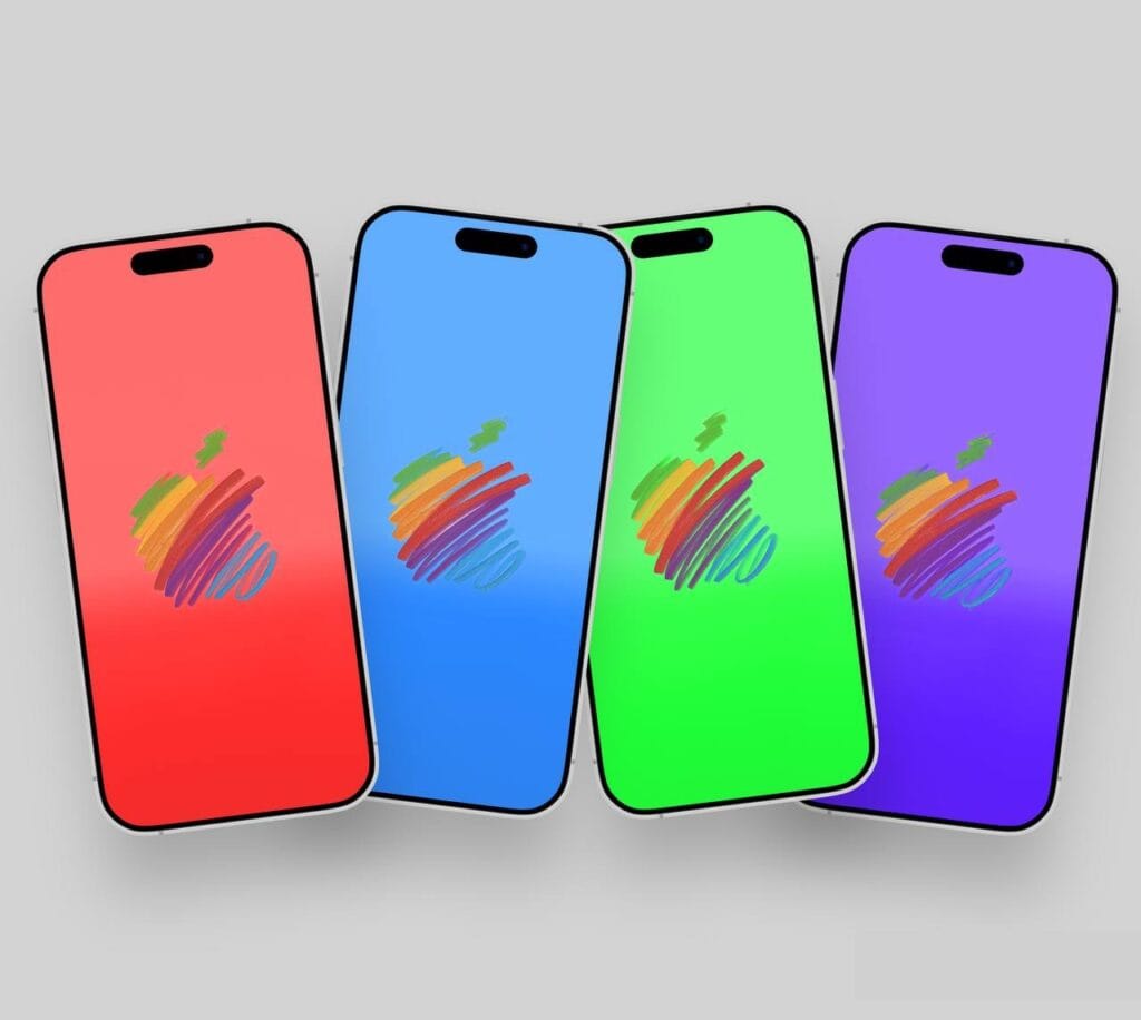 fond decran 50 ans Apple 9 couleurs