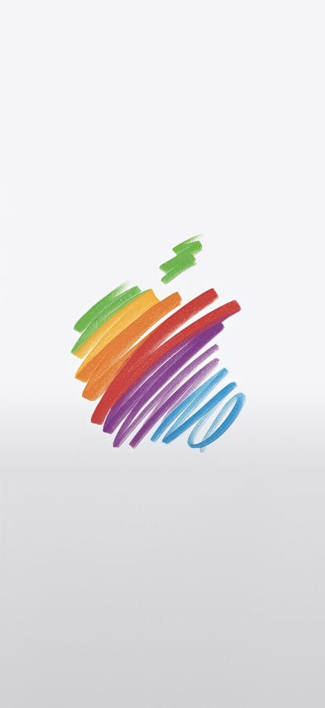 fond decran 50 ans Apple blanc