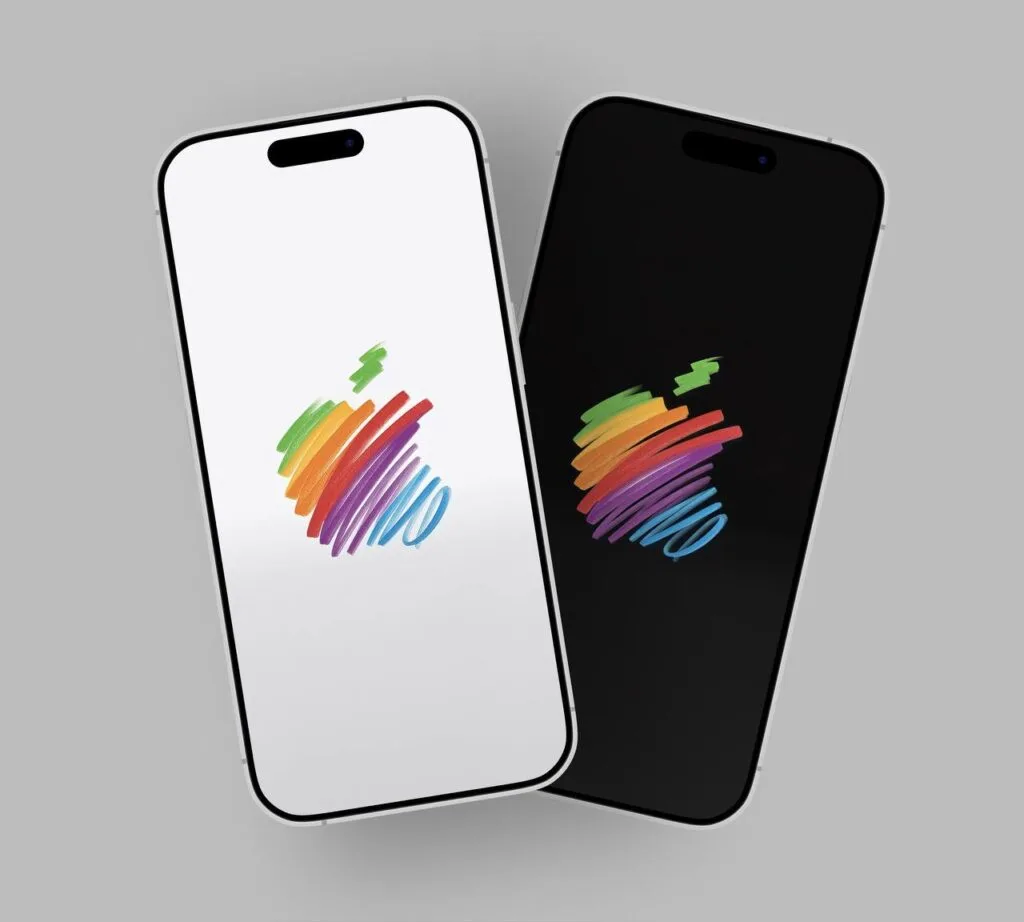 fond decran 50 ans Apple blanc noir