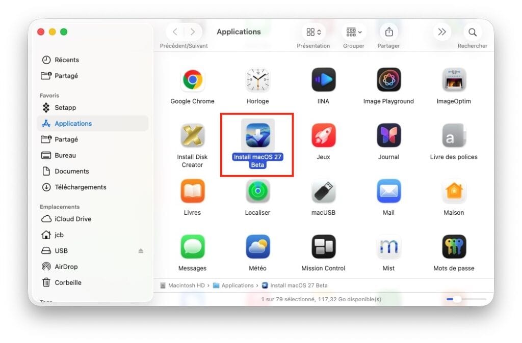 Comment créer une clé USB bootable macOS 27 Golden Gate 1 install macos 27