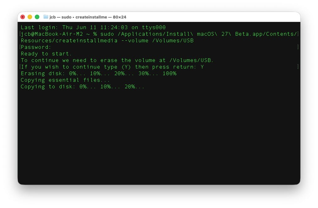 Comment créer une clé USB bootable macOS 27 Golden Gate 6 macos 27 Golden Gate clean install