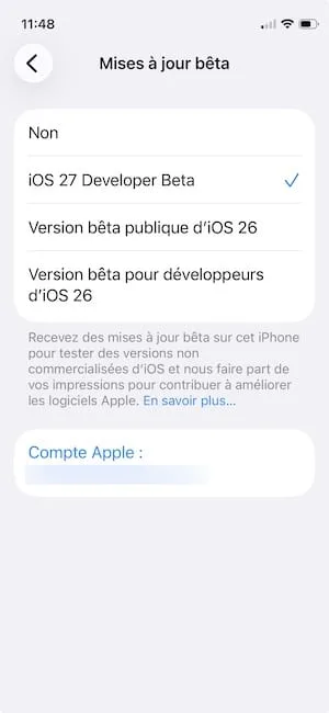 telecharger iOS 27 beta 2 iphone