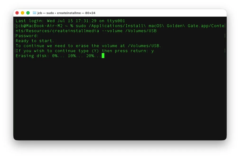 Comment faire une installation propre macOS Golden Gate 27 4 clean install macOS Golden Gate 27