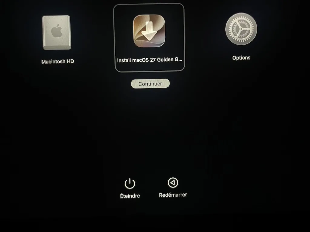 Comment faire une installation propre macOS Golden Gate 27 7 install macOS Golden Gate 27 avec cle de demarrage