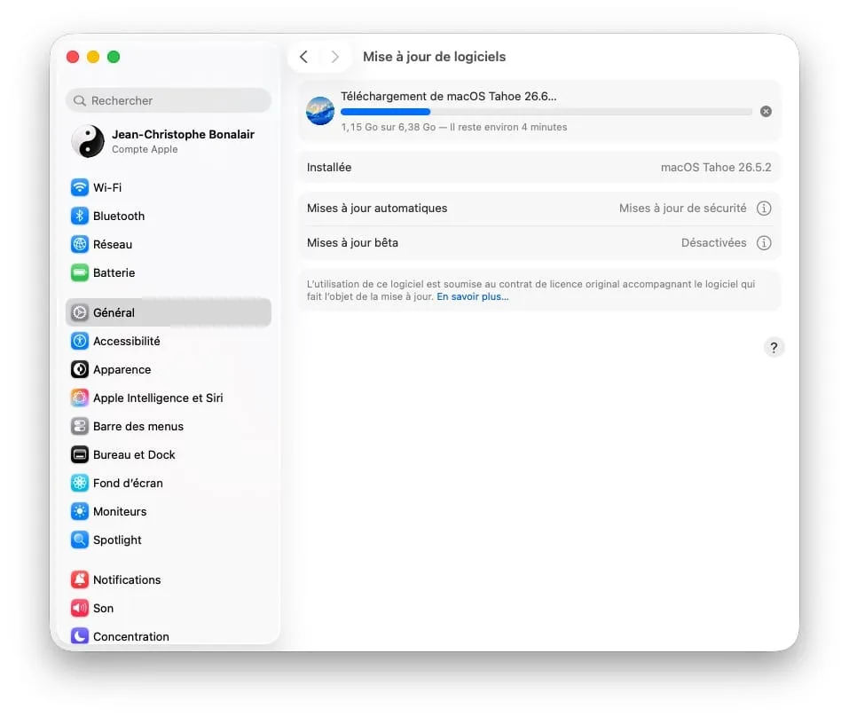 telecharger mac os tahoe 26.6