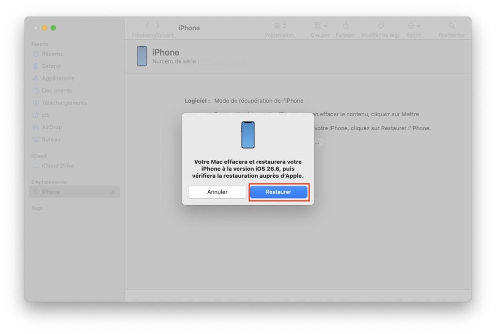 retrograder iOS 27 vers ios 26