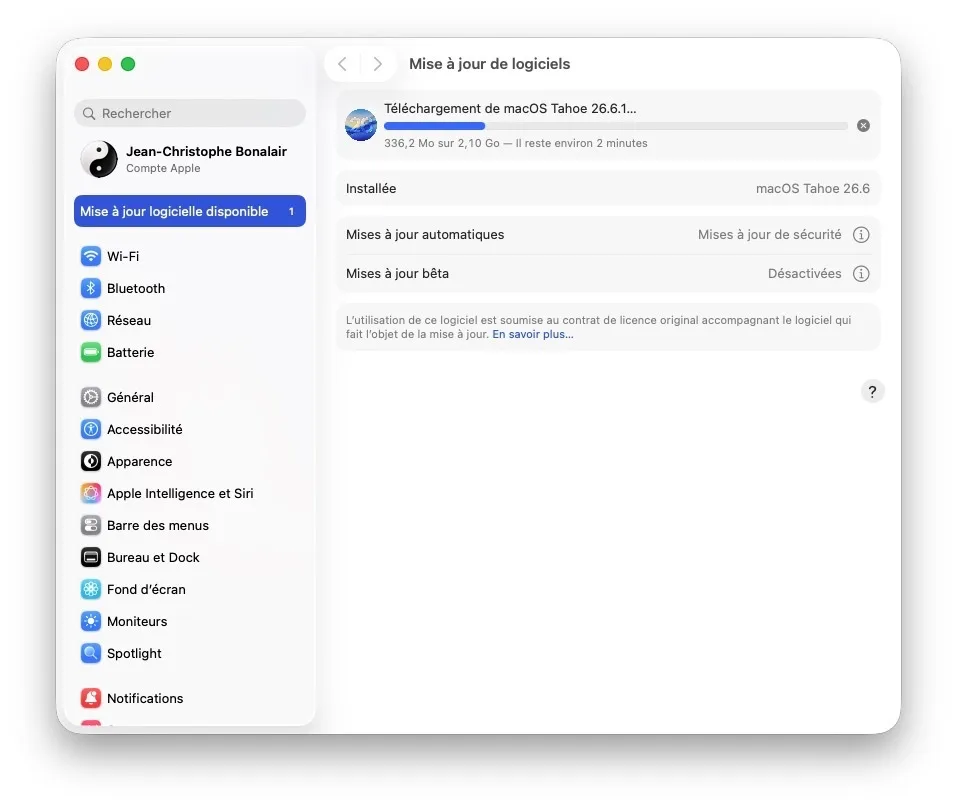 Télécharger macOS Tahoe 26.6.1 en version finale (liens directs PKG + IPSW) 2 update macOS Tahoe 26.6.1