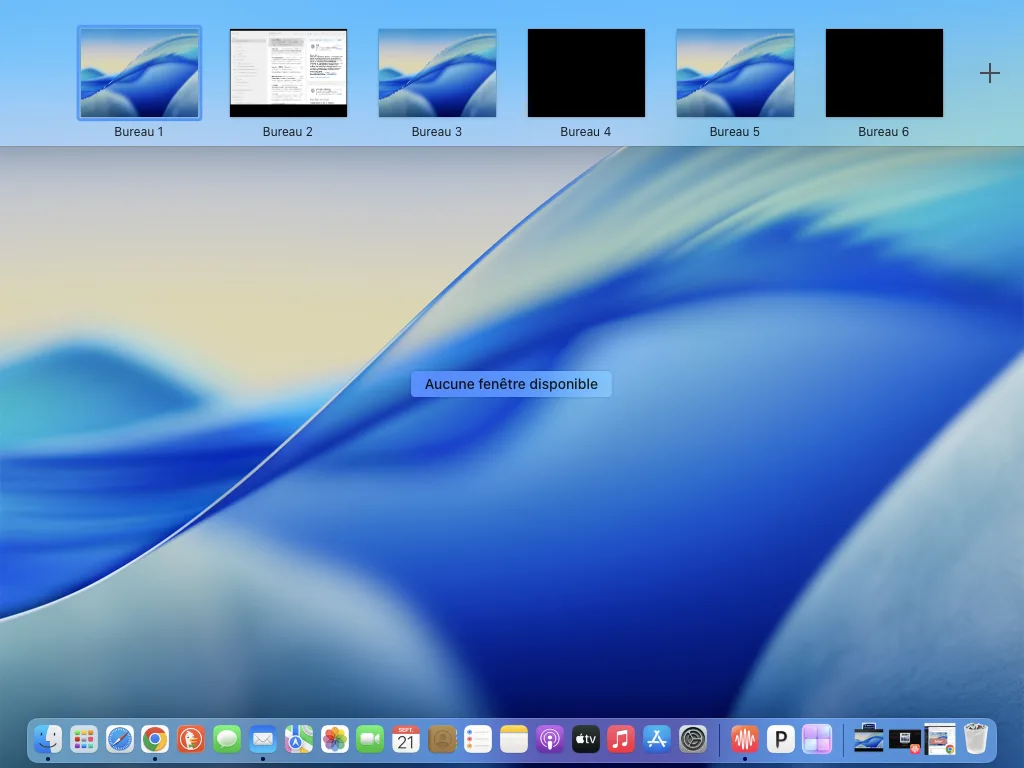 SpaceJump : Donnez ENFIN un nom à vos Bureaux virtuels sur Mac ! 1 Bureau sur Mac sans les noms