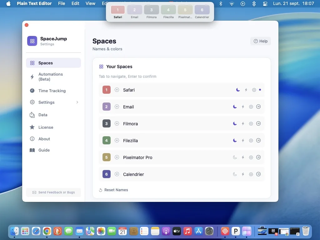 SpaceJump : Donnez ENFIN un nom à vos Bureaux virtuels sur Mac ! 3 SpaceJump attribuer nom au bureau sur Mac