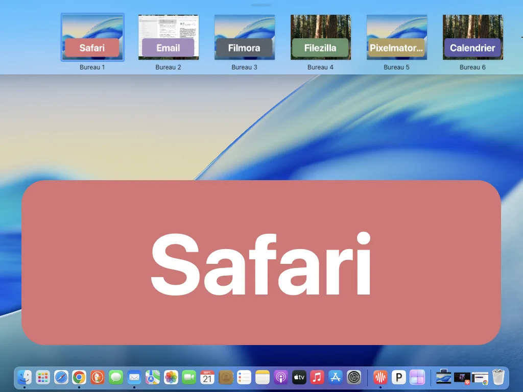 SpaceJump : Donnez ENFIN un nom à vos Bureaux virtuels sur Mac ! 2 SpaceJump espaces virtuels Mac