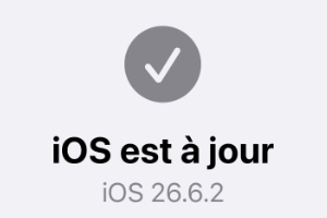 iOS 26.6.2 est a jour sur iPhone