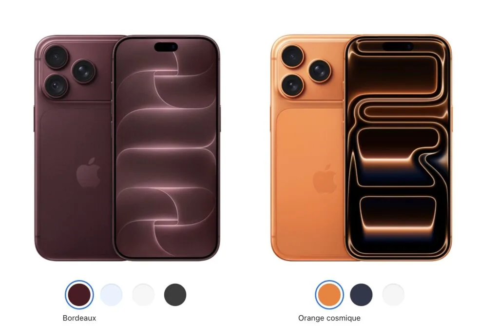 iPhone 18 Pro vs iPhone 17 Pro couleurs